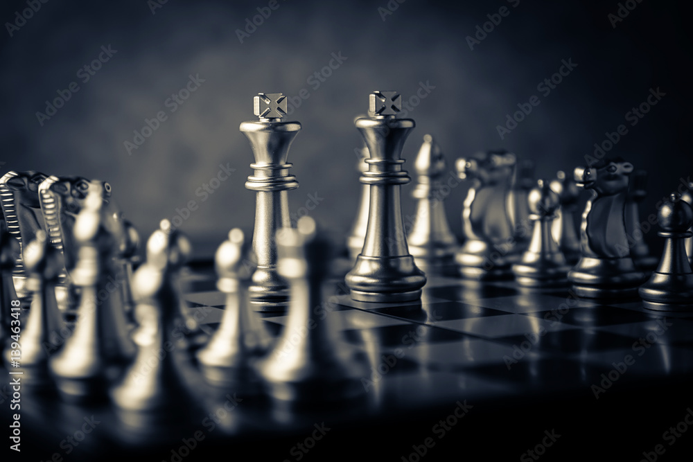 chess board game concept of business ideas and competition and stratagy plan success meaning