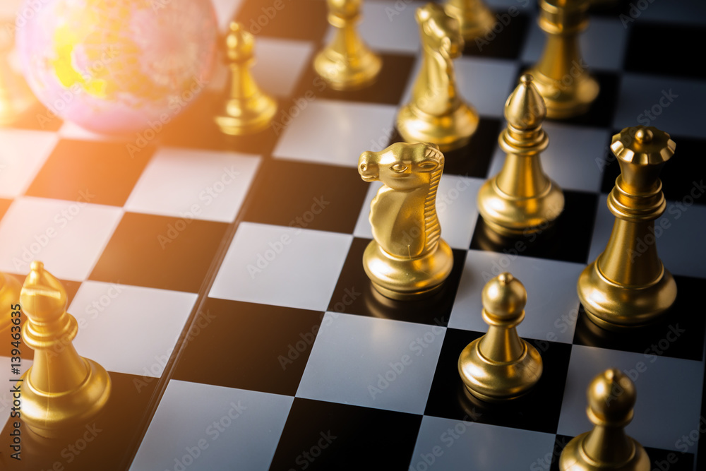 chess board game concept of business ideas and competition and stratagy plan success meaning