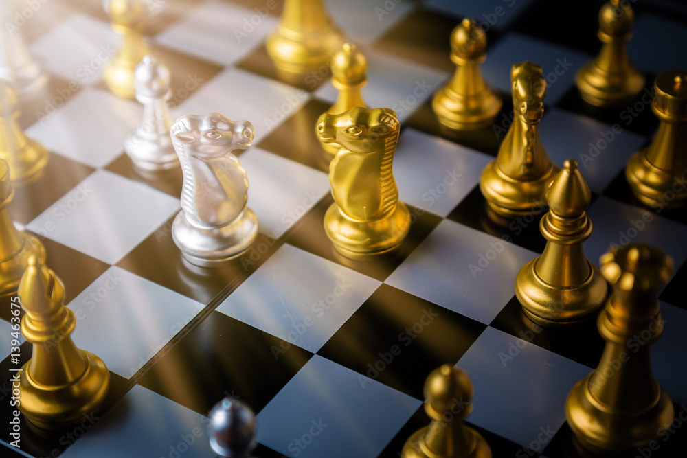 chess board game concept of business ideas and competition and stratagy plan success meaning