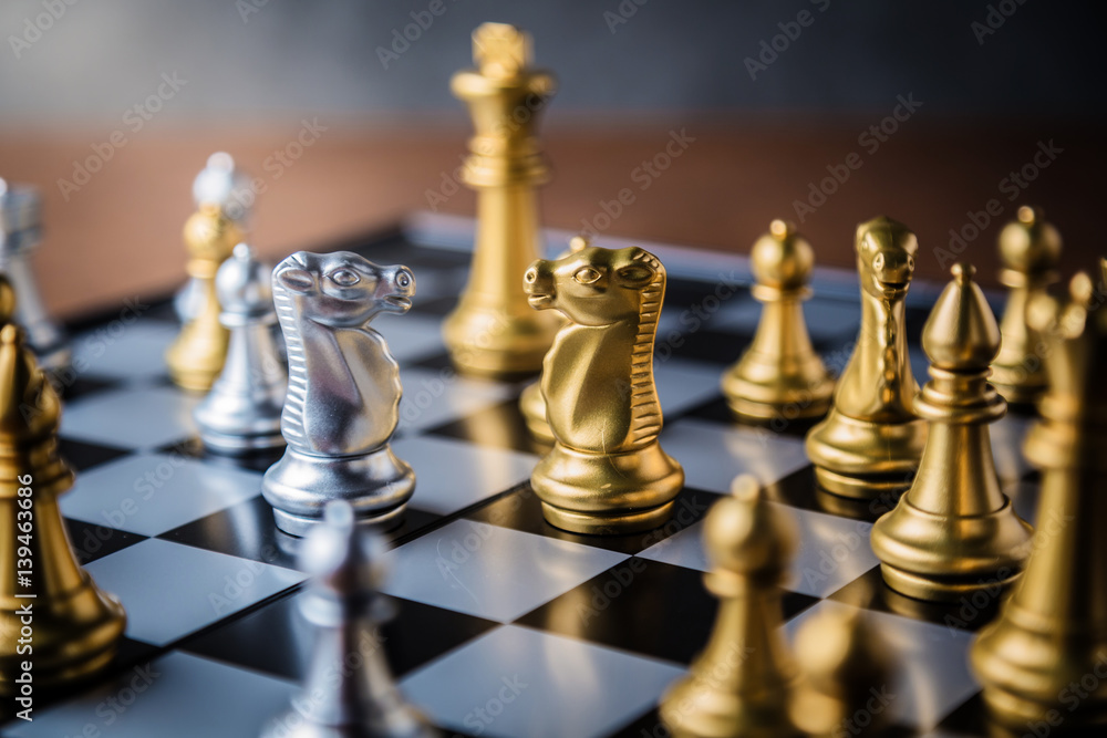 chess board game concept of business ideas and competition and stratagy plan success meaning