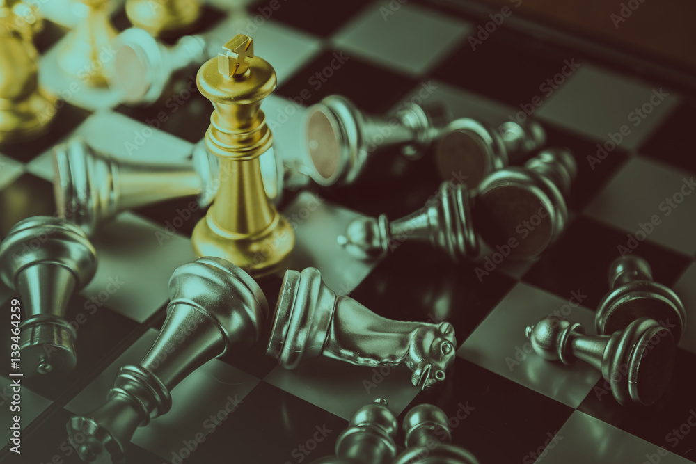 chess board game concept of business ideas and competition and stratagy plan success meaning