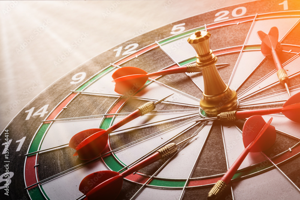 dartboard business stretegy ideas concept