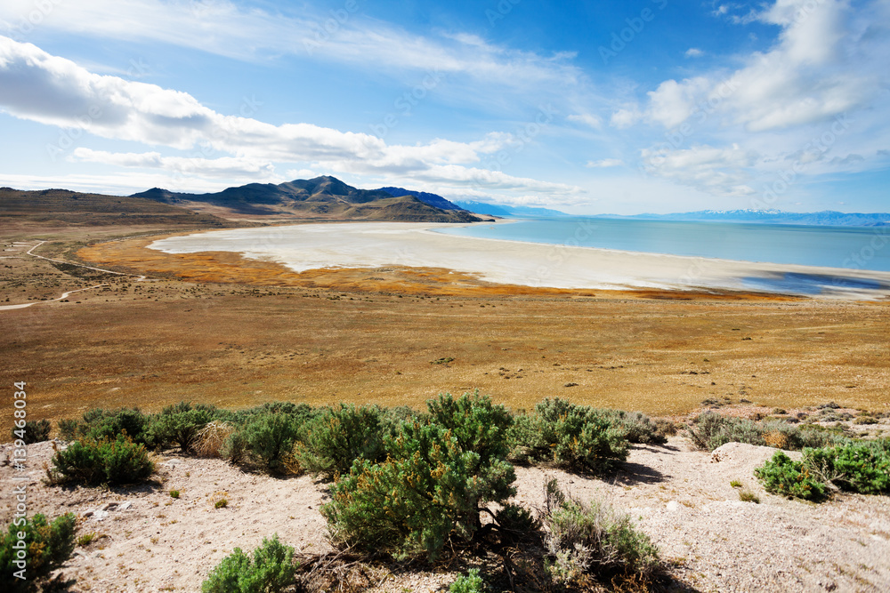 Causeway to Antelope Island on Great Salt Lake