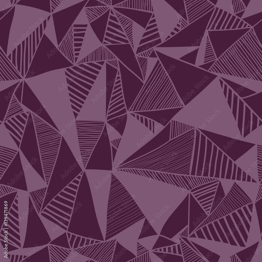 Seamless texture with triangles, mosaic endless pattern.