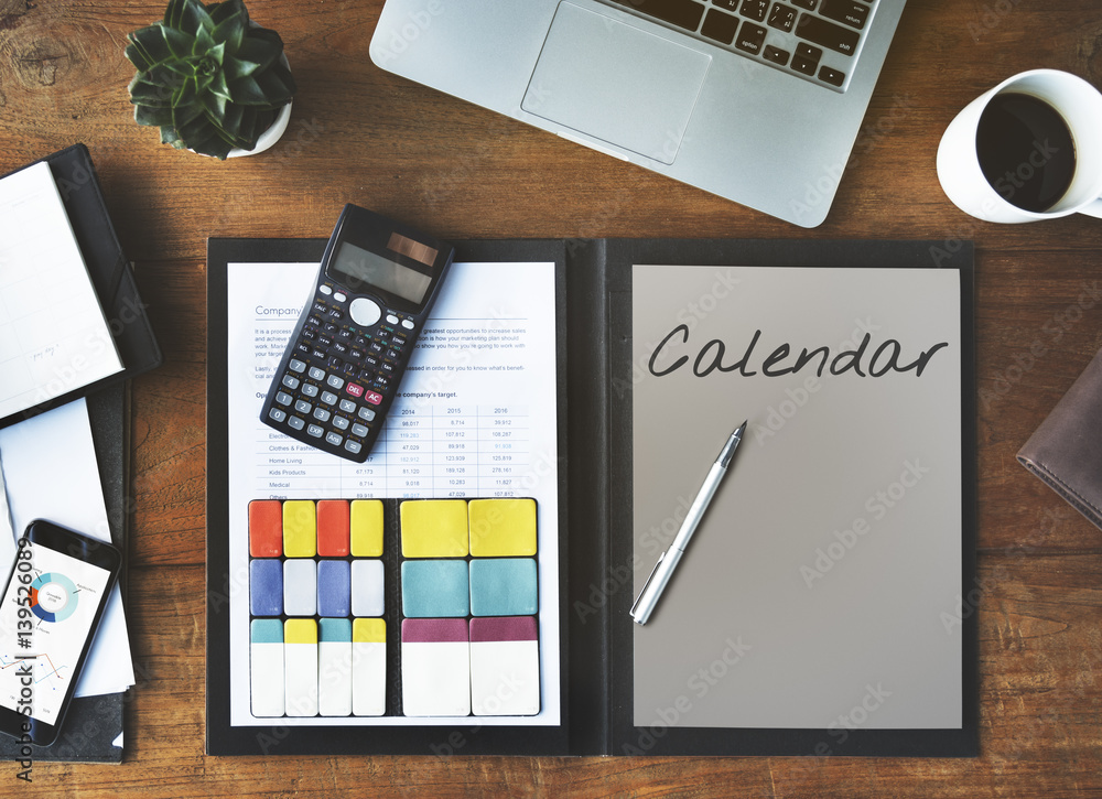 Weekly Planner Calendar List Schedule Strategy Concept