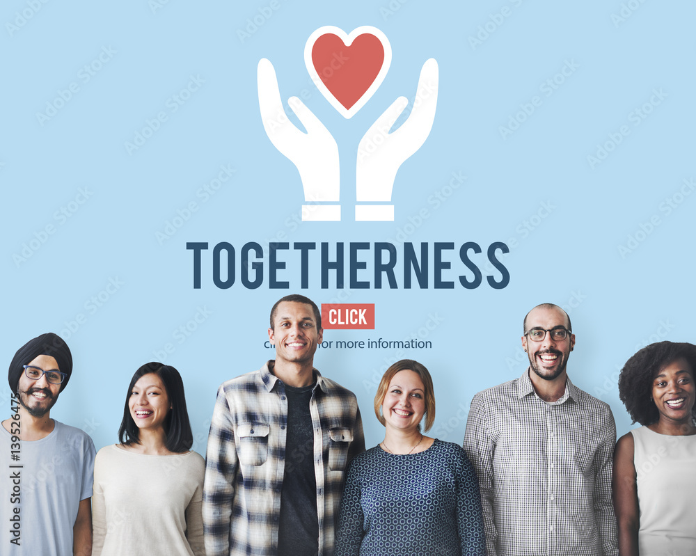 Togetherness Unity Design Icon Heart Concept