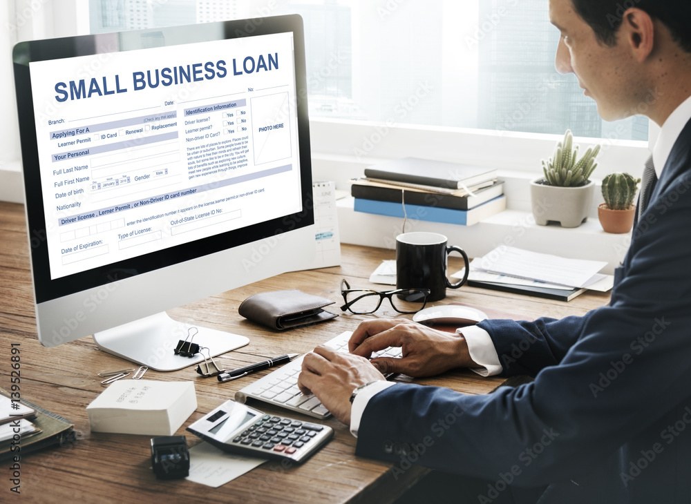 Small Business Loan Form Financial Concept