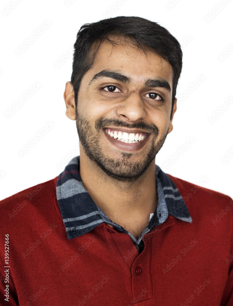 Man Cheerful Studio Portrait Concept