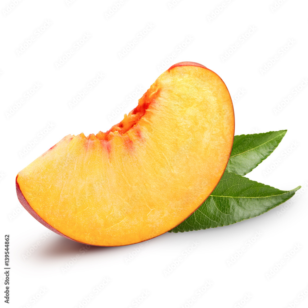 peach fruits isolated