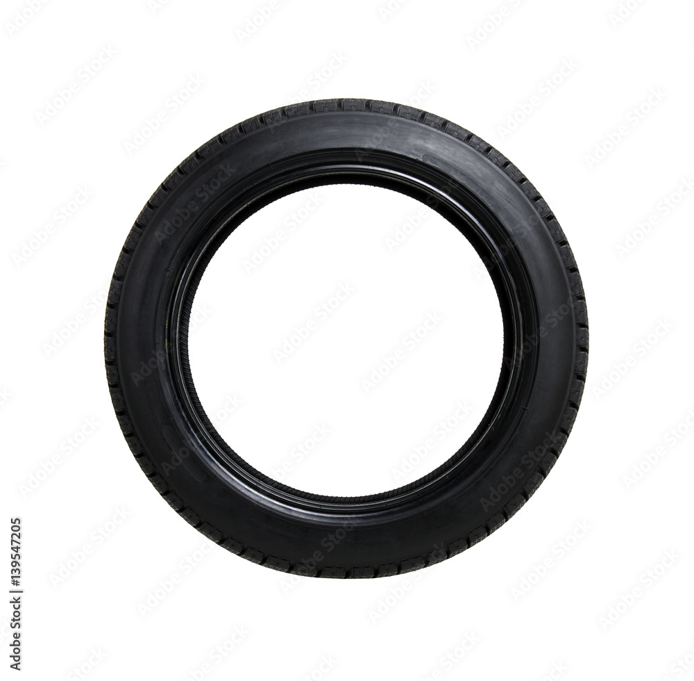 Car tire isolated on white