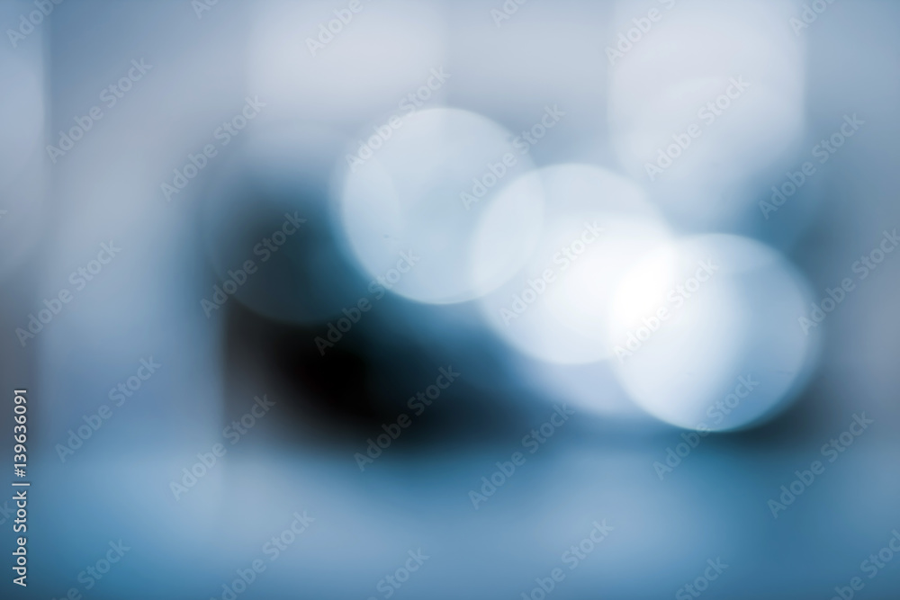 Lights on blue background. colorful twinkling lights bokeh light