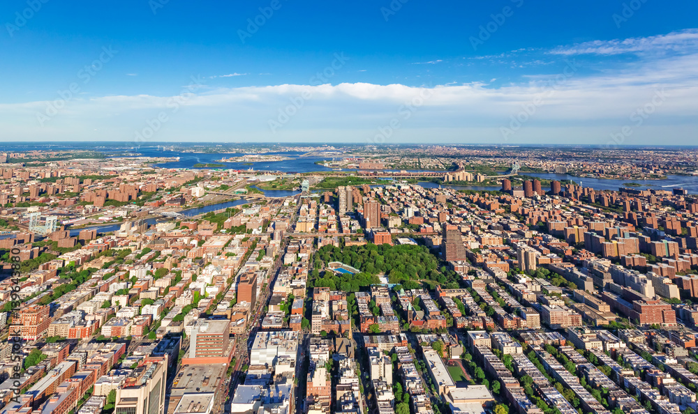 Aerial view of the Bronx, NY