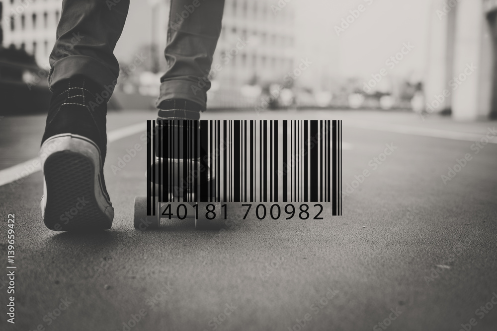 Barcode Label Laser Logistics Storage Scanning Concept