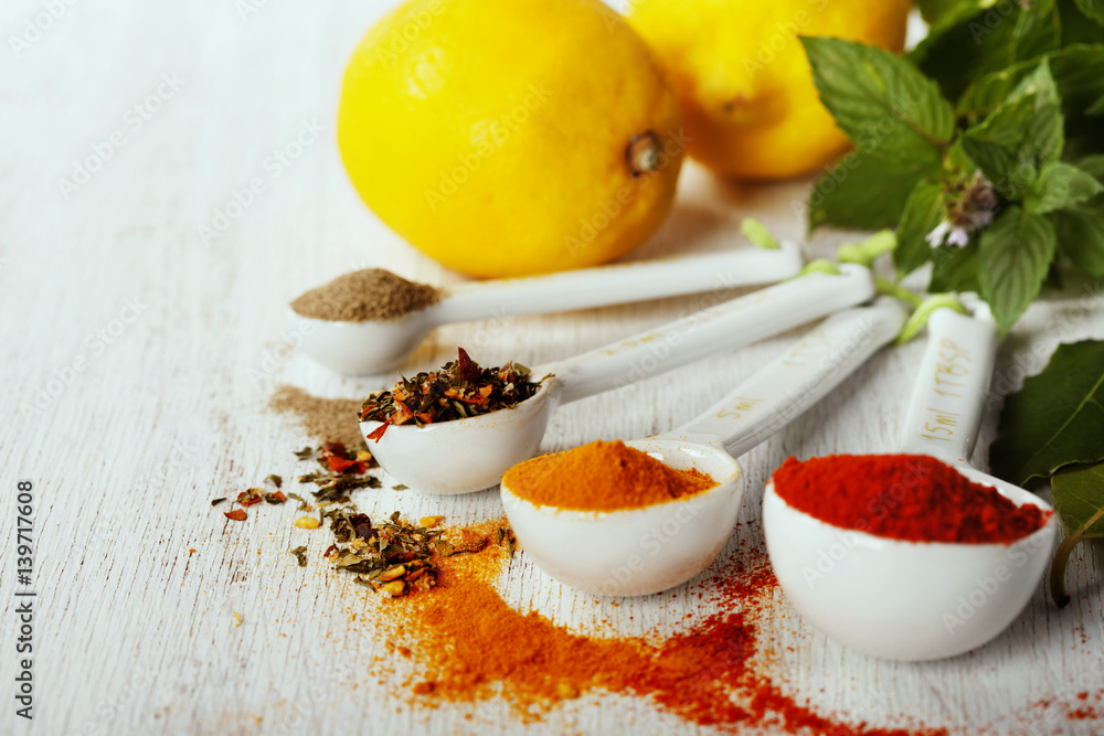 Herbs and spices selection, close up