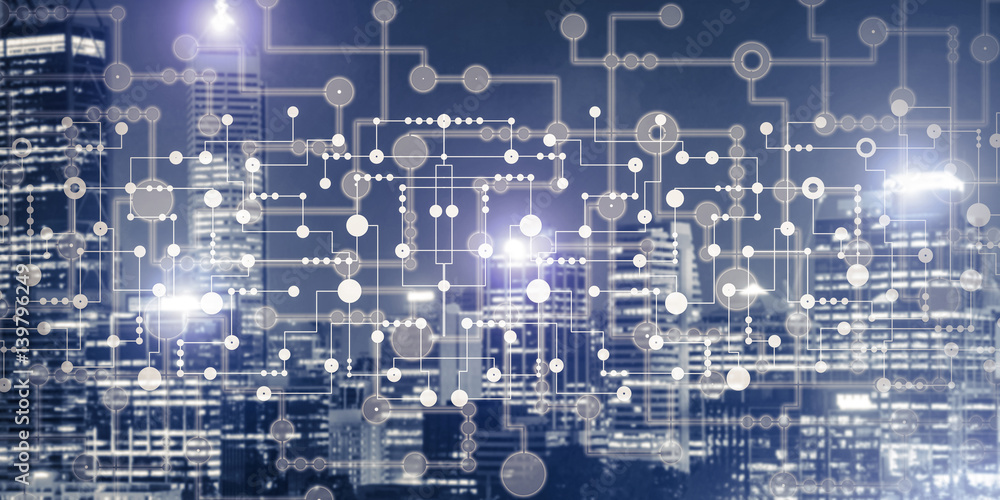 Wireless connection or networking concept as means of communicat