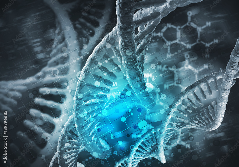 DNA molecules background