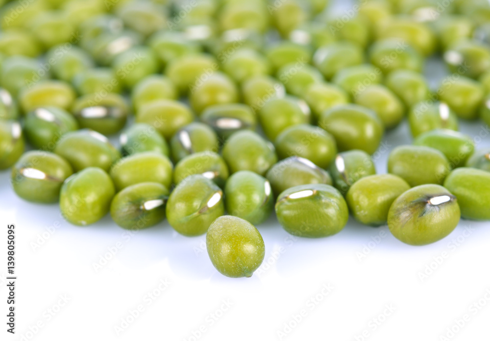 Green bean or mung bean closeup