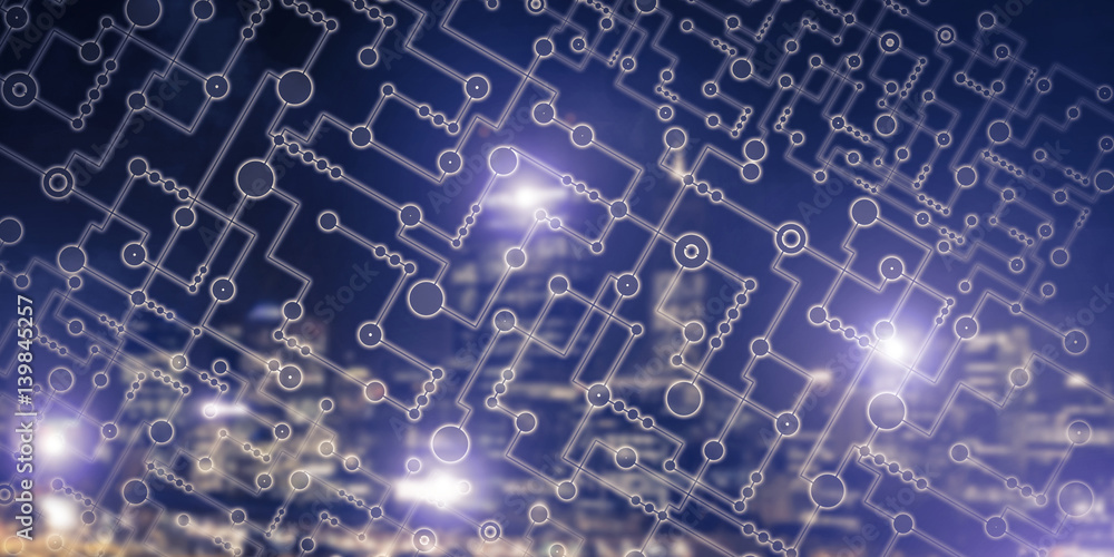 Wireless connection or networking concept as means of communicat