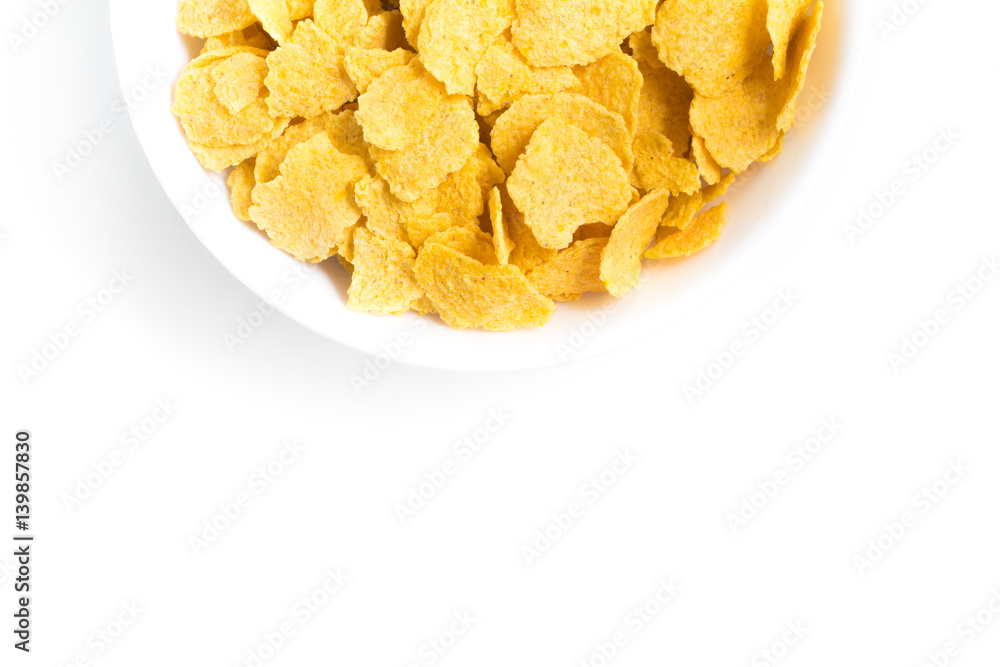 Corn Flakes into a bowl