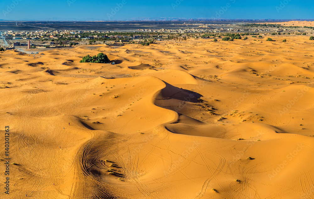 Dunes of Erg Chebbi near Merzouga in Morocco