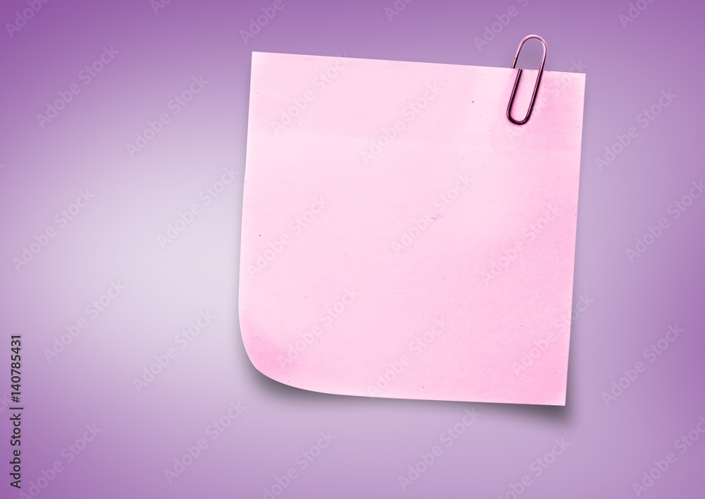 Composite image of pink Sticky Note