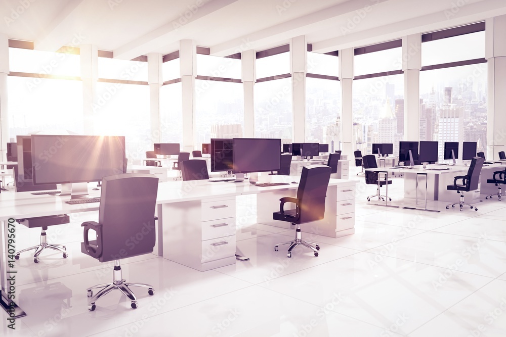 Composite image of office furniture