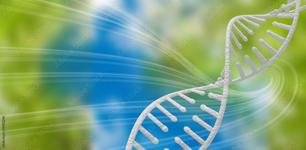 Composite image of image of dna helix