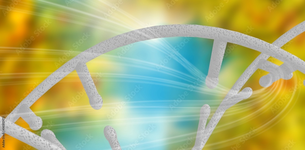 Composite image of image of dna helix