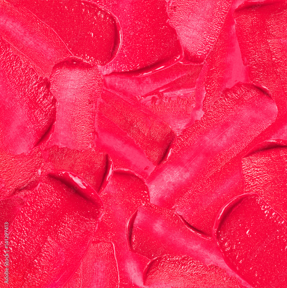 Texture, background of red lipstick smears