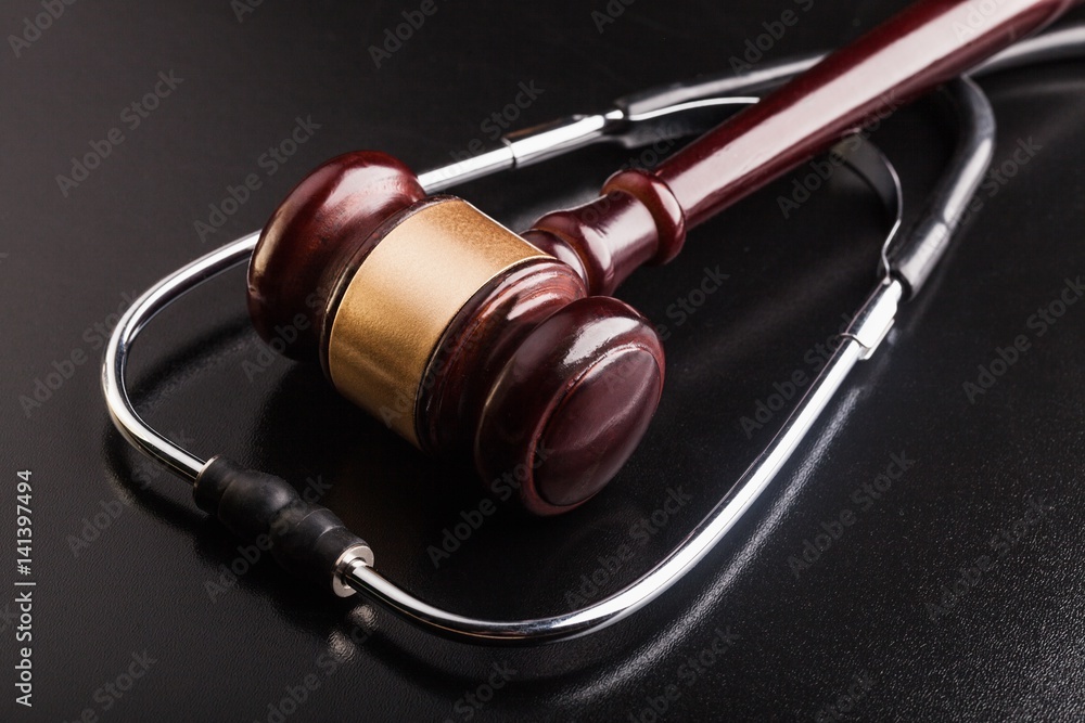 Gavel and stethoscope.