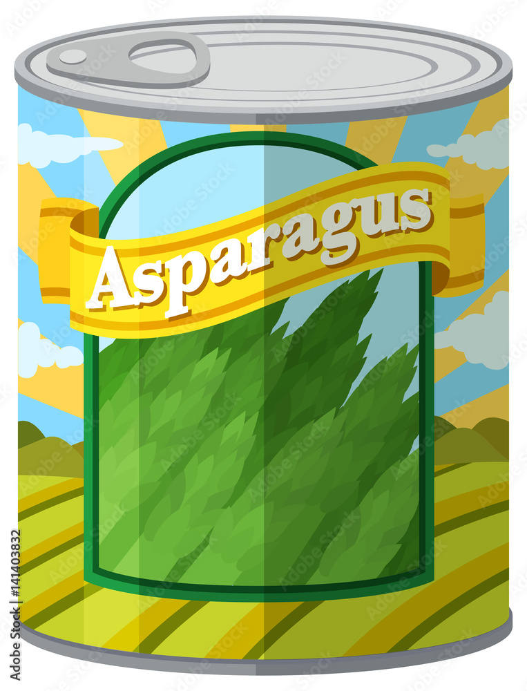 Asparagus in aluminum can