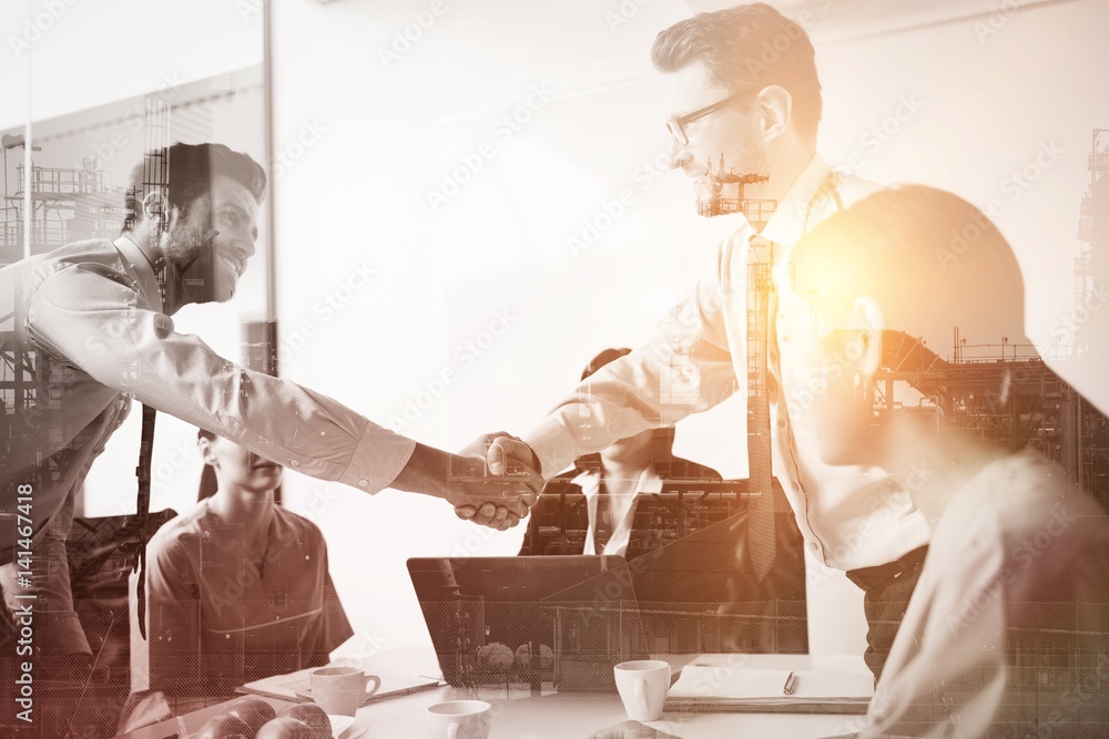 Businessmen handshaking