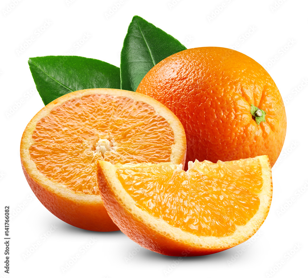 Ripe orange isolated