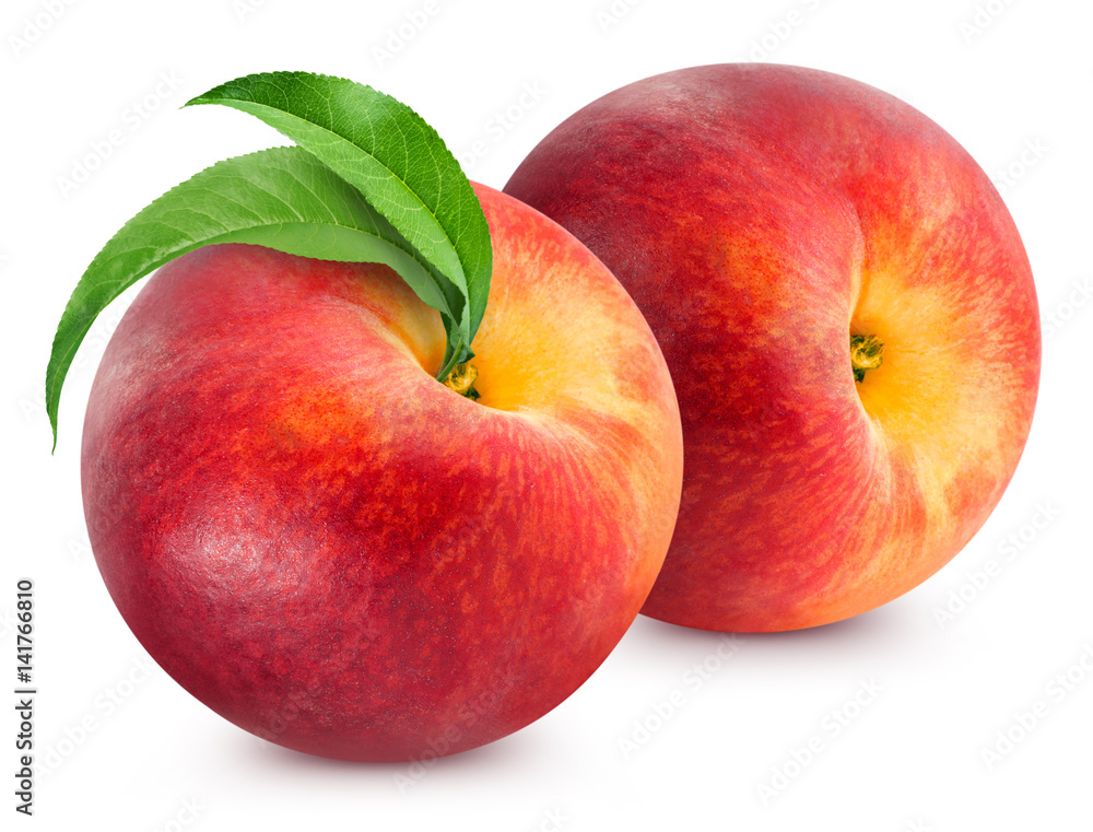 peach fruits isolated