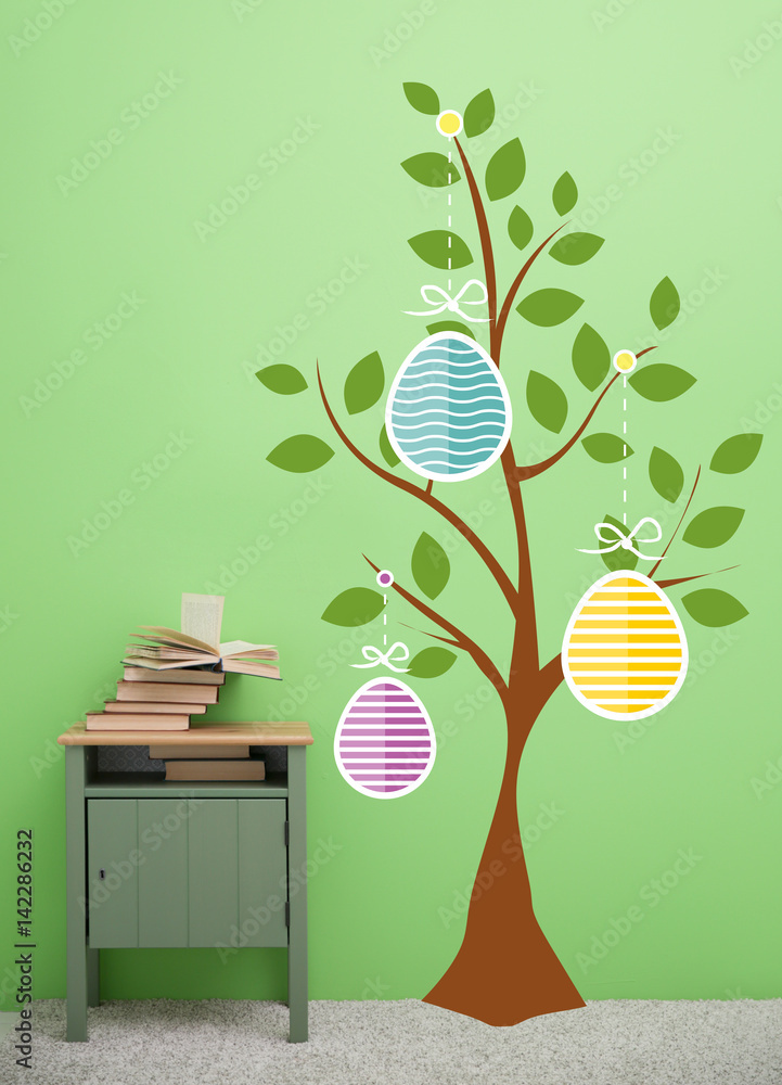 Ideas for Easter decoration. Holiday celebration concept