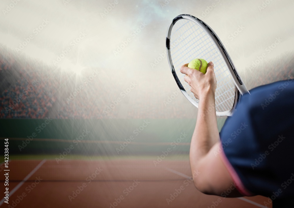 Tennis player in stadium