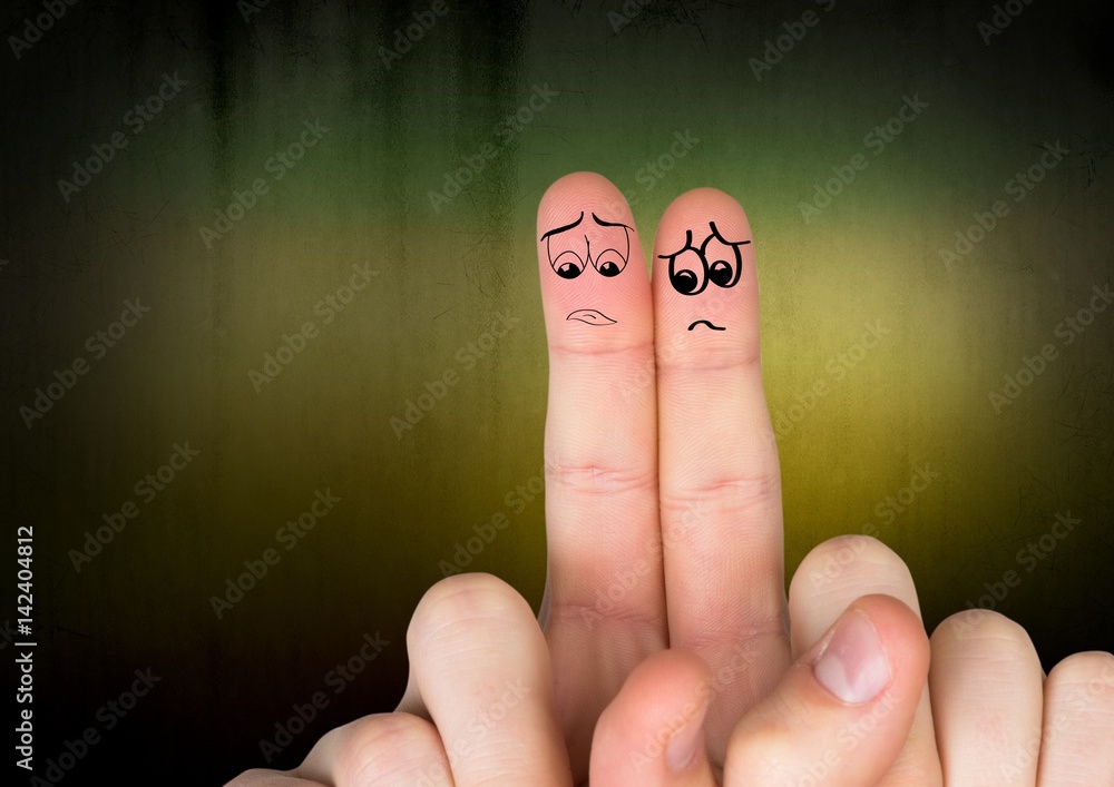 Sad finger people