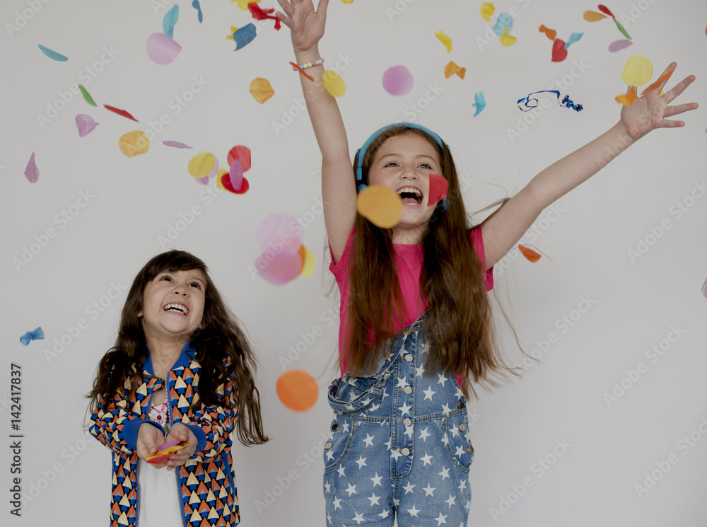 Children Smiling Happiness Friendship Togetherness Studio Portrait