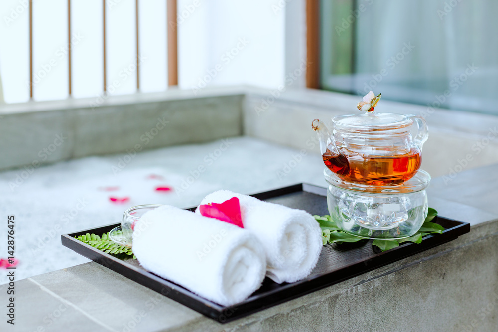 interior of modern spa bathroom