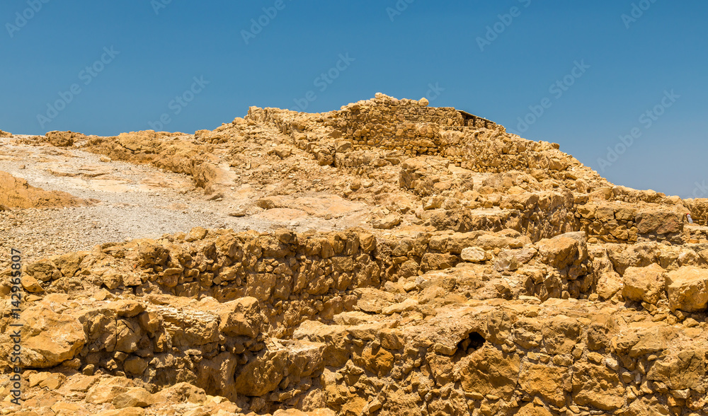 View on ruins of Masada fortress - Judaean Desert, Israel