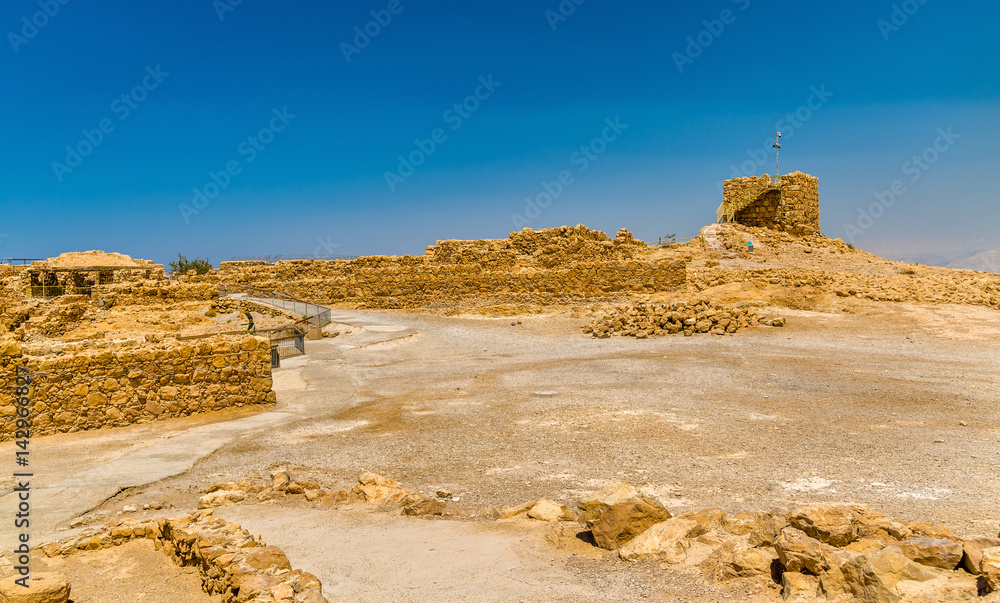 View on ruins of Masada fortress - Judaean Desert, Israel