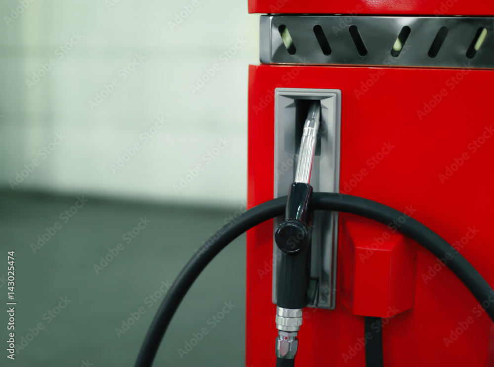 Modern charging station on blurred background