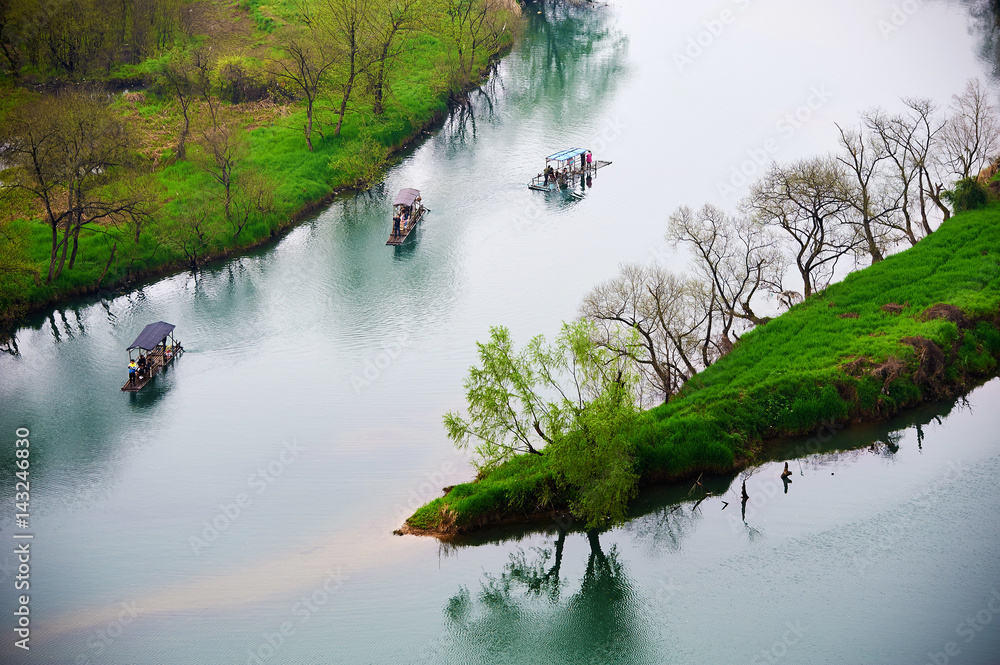 Wuyuan Moon bay landscape.