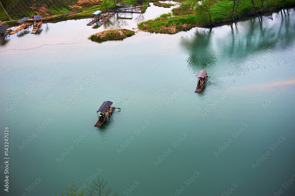 Wuyuan Moon bay landscape.