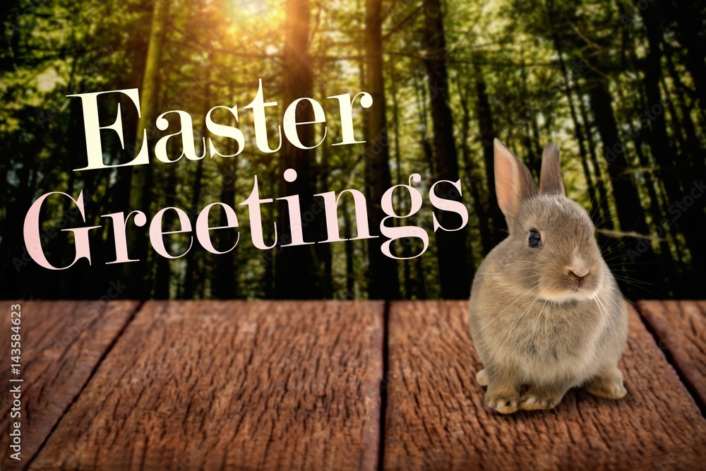 Composite image of easter greeting