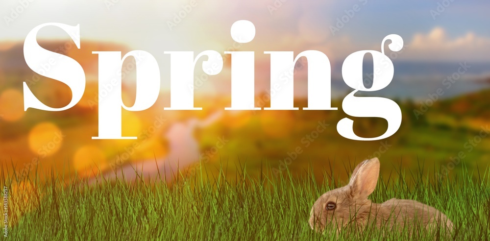 Composite image of easter greeting