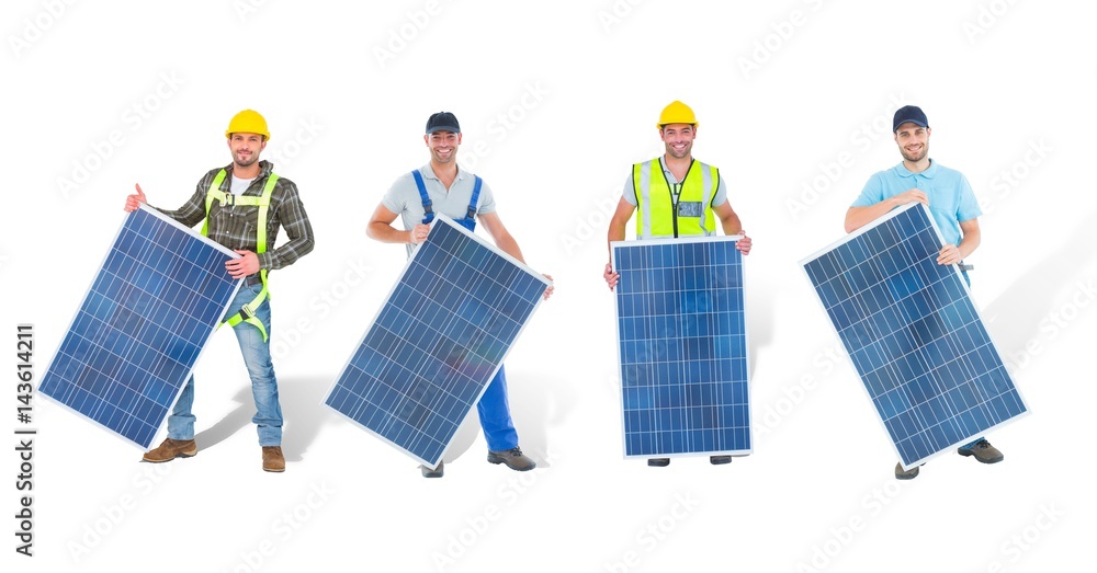 solar panel workers