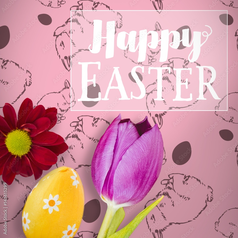 Composite image of easter greeting