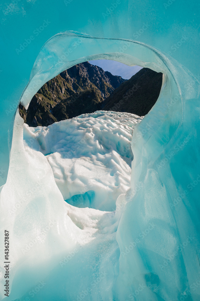 FOX Glacier cave, Southern island, New Zealand