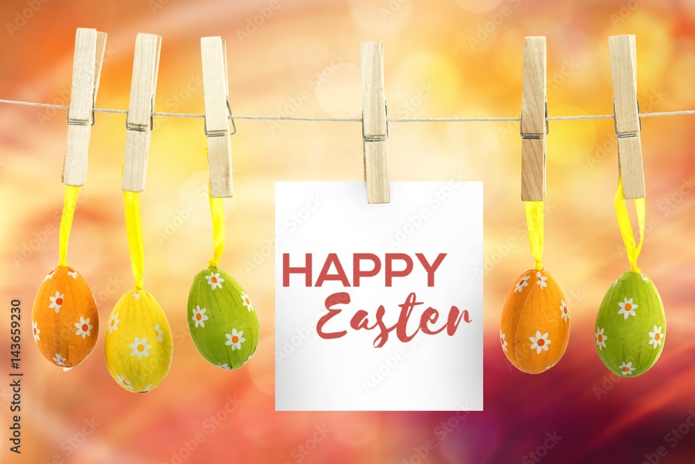 Composite image of easter greeting